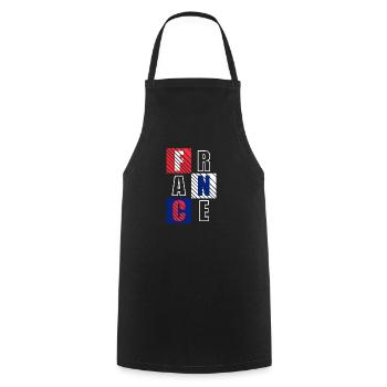 France - Tablier de cuisine - noir - Devant - AI Model Male 185 dark (185cm)