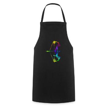 Tir à l’arc Arc-en-ciel Couleurs Polygone Sport - Tablier de cuisine - noir - Devant - AI Model Male 185 dark (185cm)