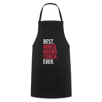 horse riding design for a horse riding fans - Cooking Apron - black - Front - AI Model Male 185 dark (185cm)
