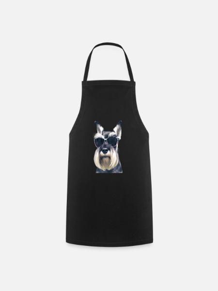 Miniature Schnauzer - Tablier de cuisine - noir