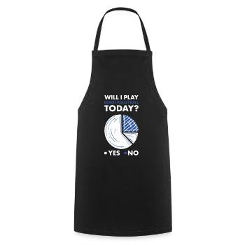 Sport vais-je jouer au volleyball de plage - Tablier de cuisine - noir - Devant - AI Model Male 185 dark (185cm)