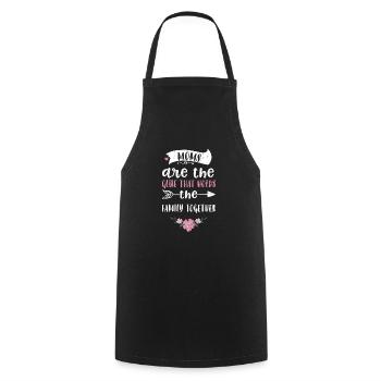 Moms are the glue that holds the... - Cooking Apron - black - Front - AI Model Male 185 dark (185cm)