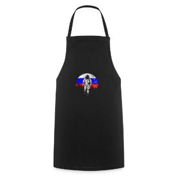 Russie - Tablier de cuisine - noir - Devant - AI Model Male 185 dark (185cm)