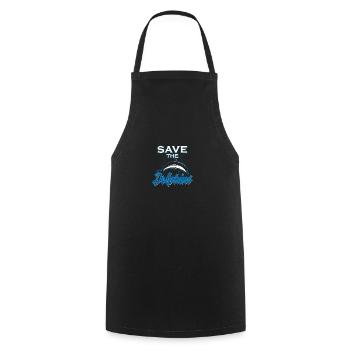 Sauver les dauphins changement climatique océan mer animaux - Tablier de cuisine - noir - Devant - AI Model Male 185 dark (185cm)