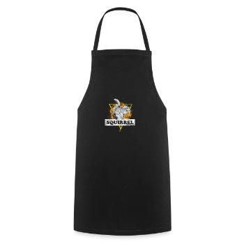 Écureuil noix forêt arbre animal cadeau vintage - Tablier de cuisine - noir - Devant - AI Model Male 185 dark (185cm)