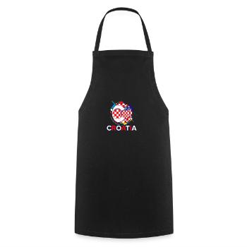 Croatia - Cooking Apron - black - Front - AI Model Male 185 dark (185cm)