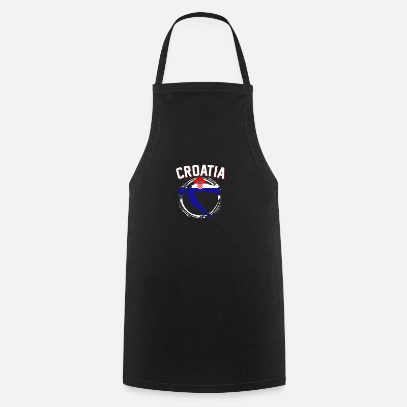 Croatia map - Cooking Apron - black