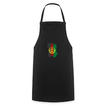 Afghanistan flag - Cooking Apron - black - Front - AI Model Male 185 dark (185cm)