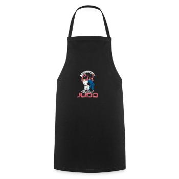 Judo fille femme combattant athlète Japon - Tablier de cuisine - noir - Devant - AI Model Male 185 dark (185cm)