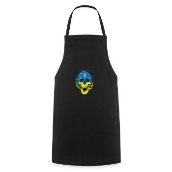 Ukraine Kiev Maidan country gift nation skull - Cooking Apron - black - Front - AI Model Male 185 dark (185cm)