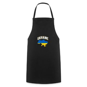 Ukraine - Tablier de cuisine - noir - Devant - AI Model Male 185 dark (185cm)