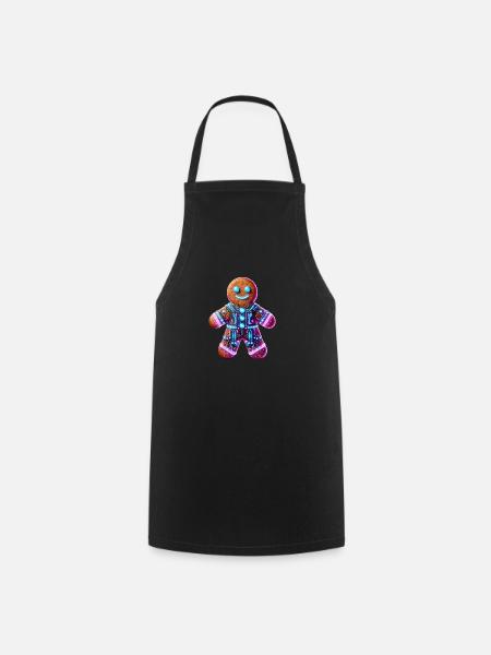 Cyberpunk Lebkuchenmännchen - Kochschürze - Schwarz
