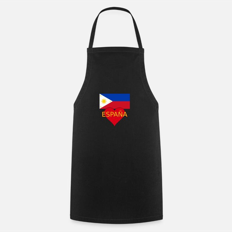 Drapeau Philippines Espagne - Tablier de cuisine - noir