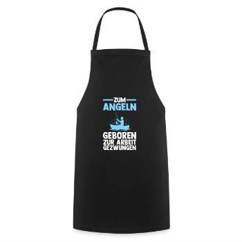 Angeln Fisch Angler Geschenk - Kochschürze - Schwarz - Vorne - AI Model Male 185 dark (185cm)