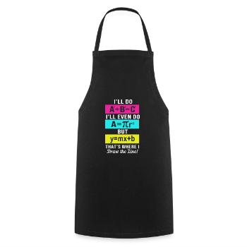 Mathematics - Cooking Apron - black - Front - AI Model Male 185 dark (185cm)