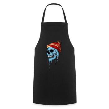 Frozen Skull - Cooking Apron - black - Front - AI Model Male 185 dark (185cm)