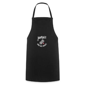 jamais sans mes boules - Tablier de cuisine - noir - Devant - AI Model Male 185 dark (185cm)