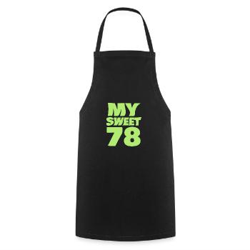 Sweet 78 - Cooking Apron - black - Front - AI Model Male 185 dark (185cm)