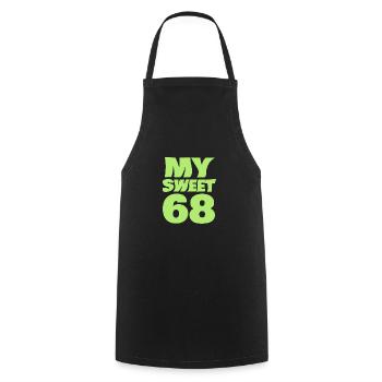 68 - Cooking Apron - black - Front - AI Model Male 185 dark (185cm)