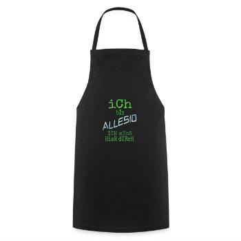 Geschenk für Allesio - Kochschürze - Schwarz - Vorne - AI Model Male 185 dark (185cm)