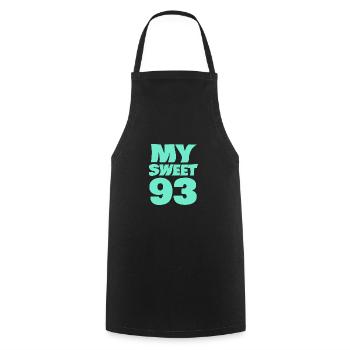 93 - Cooking Apron - black - Front - AI Model Male 185 dark (185cm)