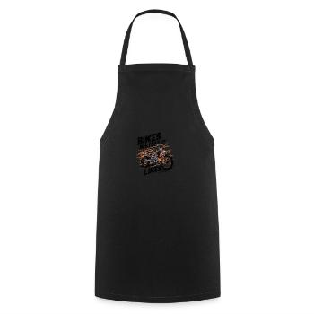 Conception de moto de motocross enduro - Tablier de cuisine - noir - Devant - AI Model Male 185 dark (185cm)