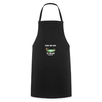 Fishing Pond Fishing Lake Angler Fisherman Fishing Sayings - Cooking Apron - black - Front - AI Model Male 185 dark (185cm)