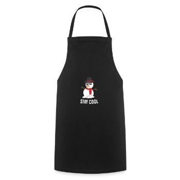 Reste cool - Tablier de cuisine - noir - Devant - AI Model Male 185 dark (185cm)