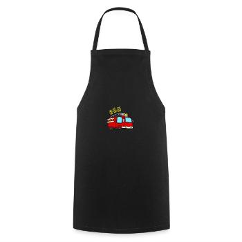 fire Department - Cooking Apron - black - Front - AI Model Male 185 dark (185cm)