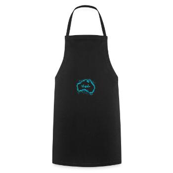 Australia - Cooking Apron - black - Front - AI Model Male 185 dark (185cm)