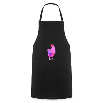 chicken - Cooking Apron - black - Front - AI Model Male 185 dark (185cm)