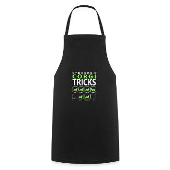 Stubborn Corgi Tricks - Cooking Apron - black - Front - AI Model Male 185 dark (185cm)