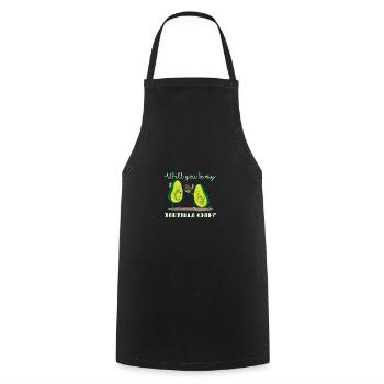 Will you be my tortilla chip - application - Cooking Apron - black - Front - AI Model Male 185 dark (185cm)