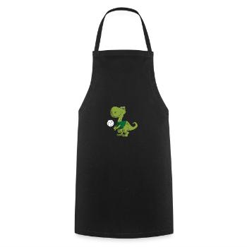 T-Rex Volleyball Tyrannosaur Dinosaur Dino - Cooking Apron - black - Front - AI Model Male 185 dark (185cm)