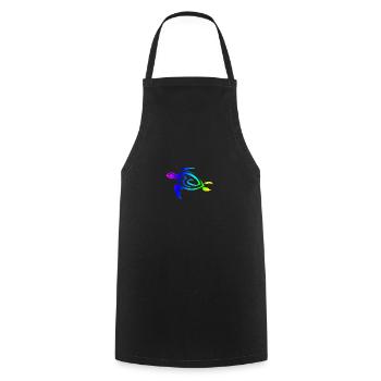 Turtle sea ocean diving scuba diving apnea - Cooking Apron - black - Front - AI Model Male 185 dark (185cm)