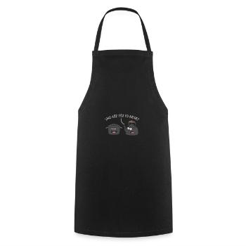 Cauldron upset about pot gift idea Kitchen utensils - Cooking Apron - black - Front - AI Model Male 185 dark (185cm)