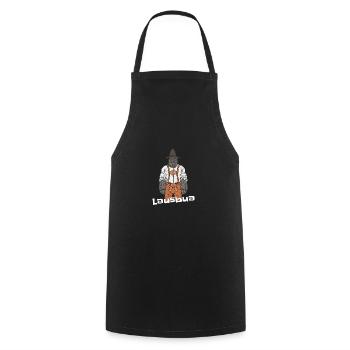 Lausbua lustiger Spruch Geschenk Design. - Kochschürze - Schwarz - Vorne - AI Model Male 185 dark (185cm)