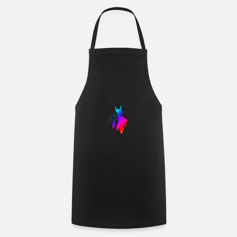 Hug devil hug Halloween gift Satan - Cooking Apron - black