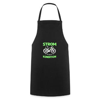 Strom statt Kondition E-Bike Fahrrad - Kochschürze - Schwarz - Vorne - AI Model Male 185 dark (185cm)