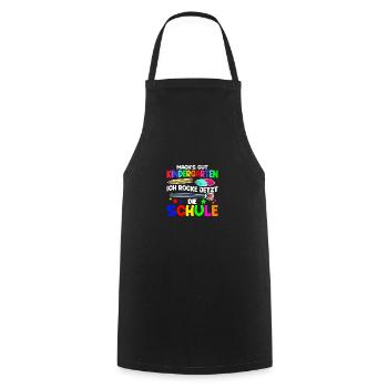 Schulkind Schüler 2021 Rocke Einschulung - Kochschürze - Schwarz - Vorne - AI Model Male 185 dark (185cm)