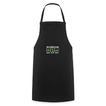 Dino The struggle is real funny T-Rex gym workout - Tablier de cuisine - noir - Devant - AI Model Male 185 dark (185cm)