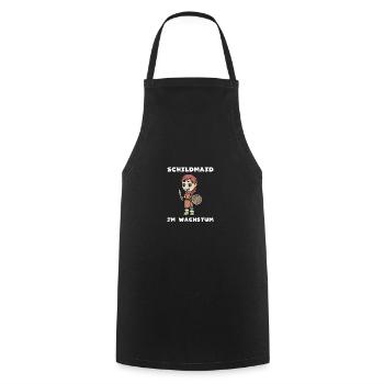 Schildmaid Wikinger Geschenk - Kochschürze - Schwarz - Vorne - AI Model Male 185 dark (185cm)