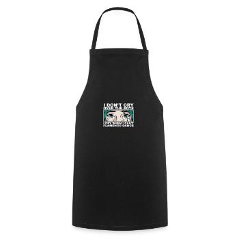 Je pleure quand je ne peux pas danser flamenco Citation Cadeau - Tablier de cuisine - noir - Devant - AI Model Male 185 dark (185cm)
