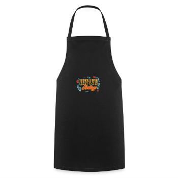 Patrimoine hispanique Fleurs Culture espagnole Rose - Tablier de cuisine - noir - Devant - AI Model Male 185 dark (185cm)