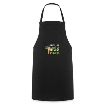 J’ai combien de plantes maudites, les filles - Tablier de cuisine - noir - Devant - AI Model Male 185 dark (185cm)