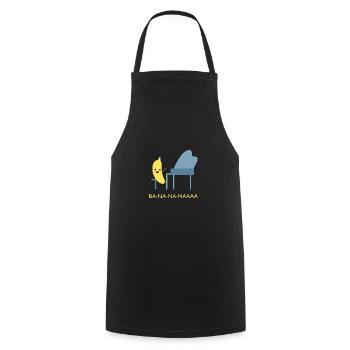 Banane I Piano I Musique I Beethoven - Tablier de cuisine - noir - Devant - AI Model Male 185 dark (185cm)