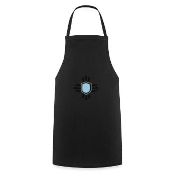 cyber security symbol 002 - Cooking Apron - black - Front - AI Model Male 185 dark (185cm)