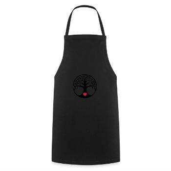 l’arbre de la vie coeur - Tablier de cuisine - noir - Devant - AI Model Male 185 dark (185cm)