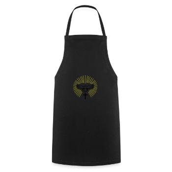 holy spirit dove 02 - Cooking Apron - black - Front - AI Model Male 185 dark (185cm)