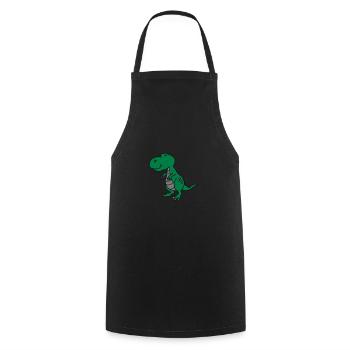 dinosaurier 02 - Kochschürze - Schwarz - Vorne - AI Model Male 185 dark (185cm)